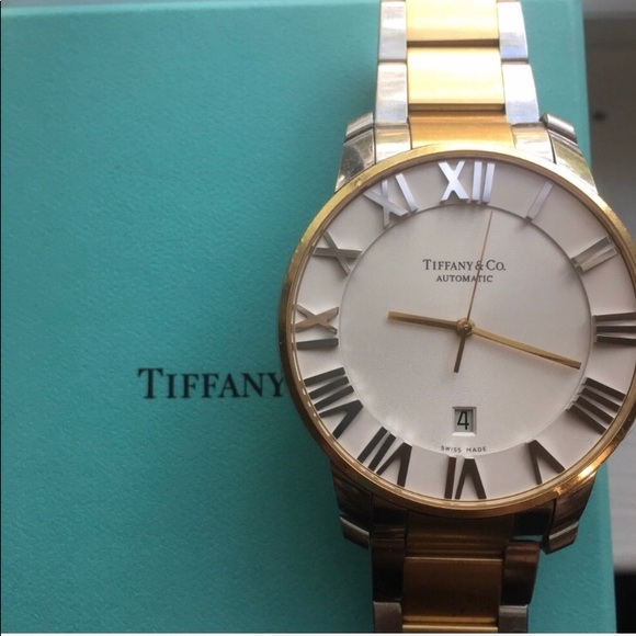 Tiffany & Co. Accessories - Tiffany & Co Atlas 3 hand 37.5mm 18K Gold Watch